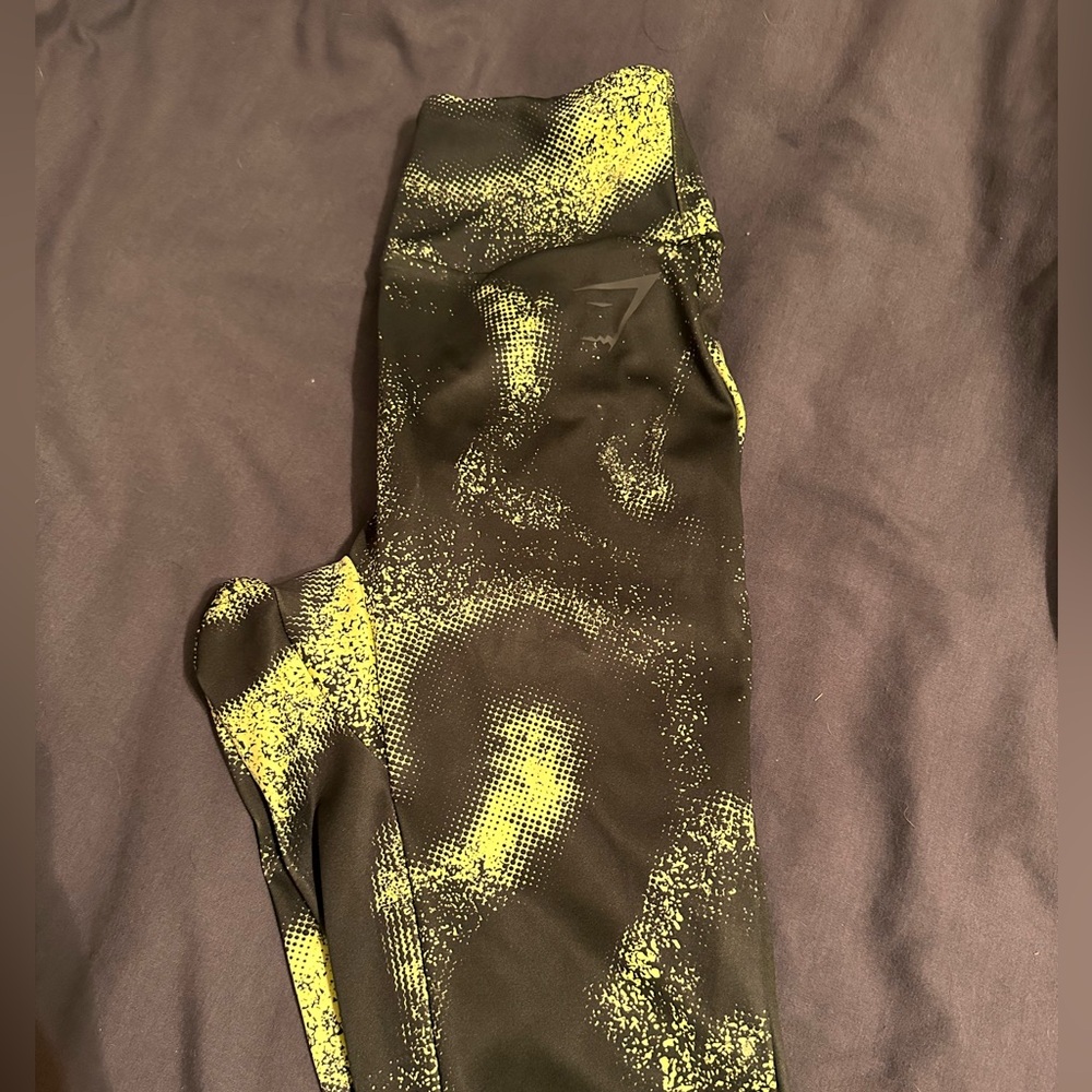 Green patterned Gymshark leggings